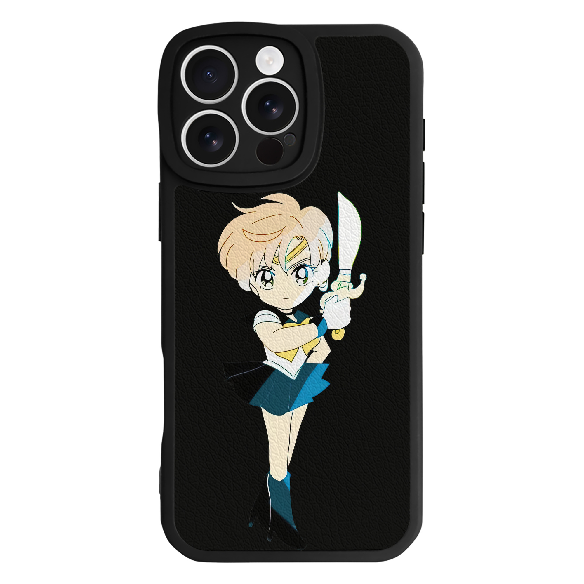 （画像用） 美少女戦士セーラームーン 天王はるか Sailor Moon Tenoh Haruka 【iPhone 16シリーズ対応】シリコンスマホケース（レザー調） 材質：シリコン